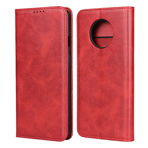 Custodia Portafoglio In Pelle Cover con Supporto T05 per OnePlus 7T Rosso
