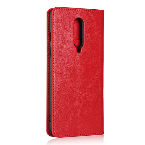 Custodia Portafoglio In Pelle Cover con Supporto T05 per OnePlus 8 Rosso