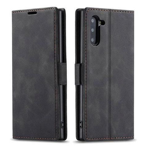 Custodia Portafoglio In Pelle Cover con Supporto T05 per Samsung Galaxy Note 10 Nero