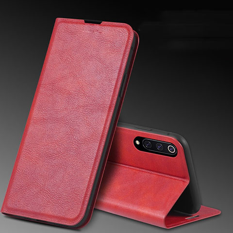 Custodia Portafoglio In Pelle Cover con Supporto T05 per Xiaomi Mi A3 Rosso