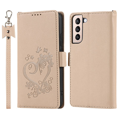 Custodia Portafoglio In Pelle Cover con Supporto T05D per Samsung Galaxy S21 Plus 5G Oro