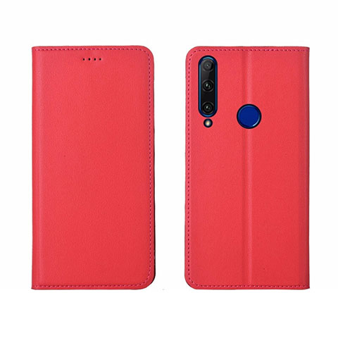 Custodia Portafoglio In Pelle Cover con Supporto T06 per Huawei Honor 20i Rosso