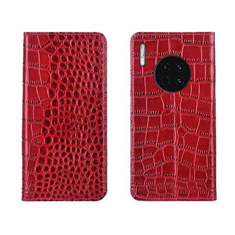 Custodia Portafoglio In Pelle Cover con Supporto T06 per Huawei Mate 30 5G Rosso