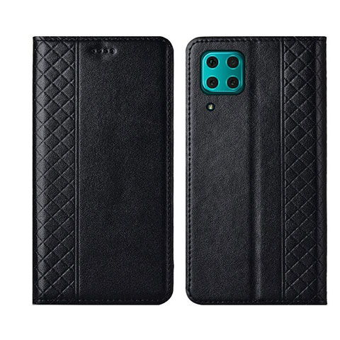 Custodia Portafoglio In Pelle Cover con Supporto T06 per Huawei Nova 6 SE Nero