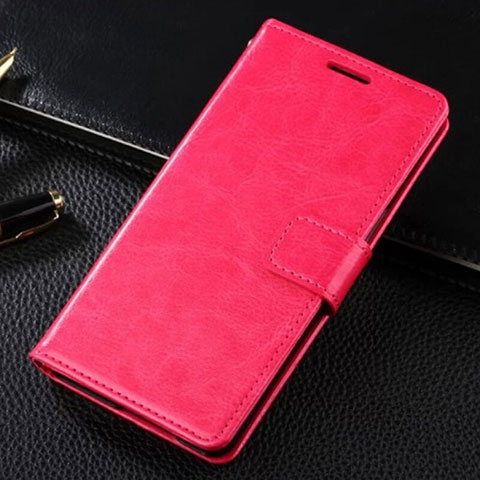 Custodia Portafoglio In Pelle Cover con Supporto T06 per Samsung Galaxy S10 Plus Rosa Caldo