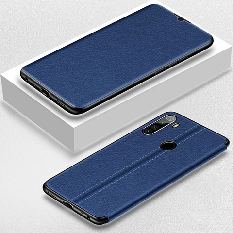 Custodia Portafoglio In Pelle Cover con Supporto T06 per Xiaomi Redmi Note 8T Blu