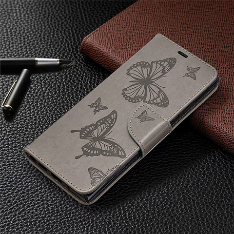 Custodia Portafoglio In Pelle Cover con Supporto T07 per Samsung Galaxy Note 20 Ultra 5G Grigio