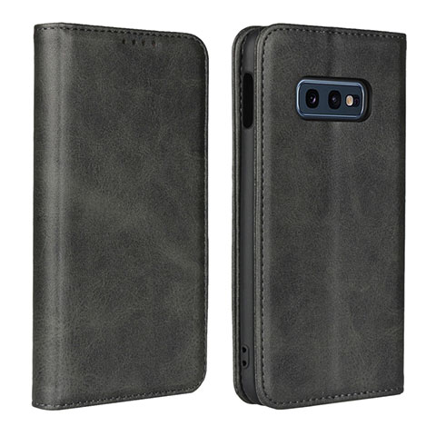 Custodia Portafoglio In Pelle Cover con Supporto T07 per Samsung Galaxy S10e Nero