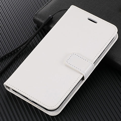 Custodia Portafoglio In Pelle Cover con Supporto T07 per Xiaomi Mi 10 Bianco