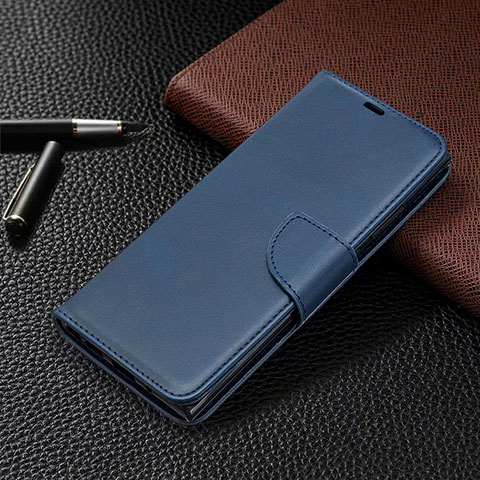 Custodia Portafoglio In Pelle Cover con Supporto T08 per Samsung Galaxy Note 20 Ultra 5G Blu