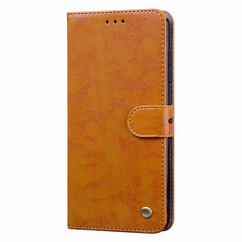 Custodia Portafoglio In Pelle Cover con Supporto T08 per Xiaomi Redmi Note 9 Arancione