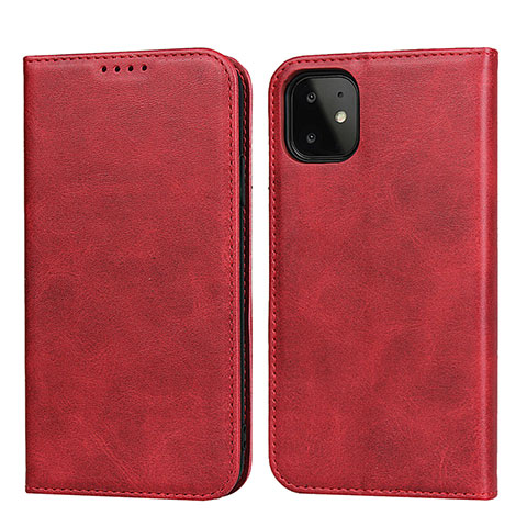 Custodia Portafoglio In Pelle Cover con Supporto T09 per Apple iPhone 11 Rosso