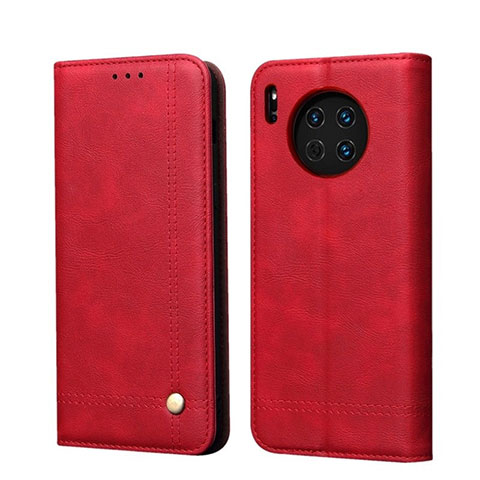 Custodia Portafoglio In Pelle Cover con Supporto T09 per Huawei Mate 30E Pro 5G Rosso