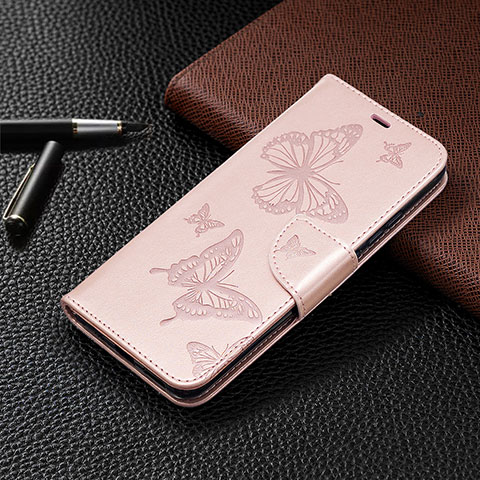 Custodia Portafoglio In Pelle Cover con Supporto T09 per Xiaomi Redmi 9A Oro Rosa