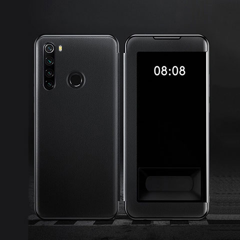 Custodia Portafoglio In Pelle Cover con Supporto T09 per Xiaomi Redmi Note 8 Nero