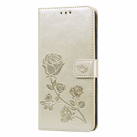 Custodia Portafoglio In Pelle Cover con Supporto T09 per Xiaomi Redmi Note 9 Oro