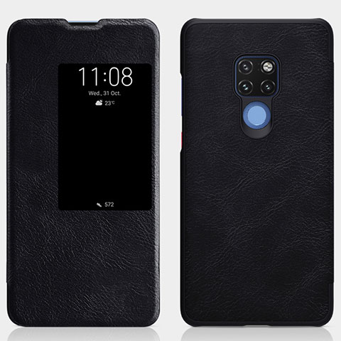 Custodia Portafoglio In Pelle Cover con Supporto T10 per Huawei Mate 20 Nero