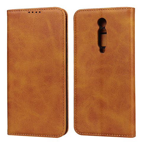 Custodia Portafoglio In Pelle Cover con Supporto T10 per Xiaomi Mi 9T Arancione