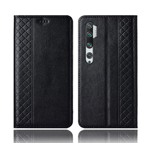 Custodia Portafoglio In Pelle Cover con Supporto T10 per Xiaomi Mi Note 10 Pro Nero