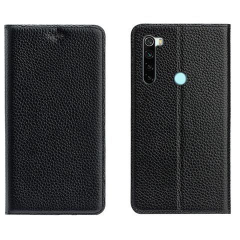 Custodia Portafoglio In Pelle Cover con Supporto T10 per Xiaomi Redmi Note 8T Nero
