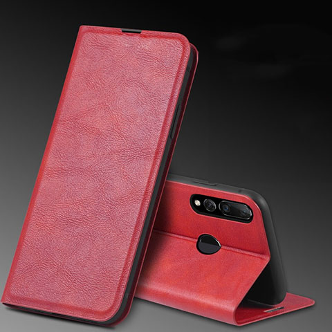 Custodia Portafoglio In Pelle Cover con Supporto T11 per Huawei Honor 20E Rosso