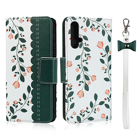 Custodia Portafoglio In Pelle Cover con Supporto T11 per Huawei Nova 5 Verde