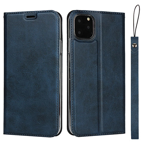 Custodia Portafoglio In Pelle Cover con Supporto T12 per Apple iPhone 11 Pro Blu