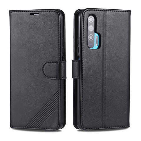 Custodia Portafoglio In Pelle Cover con Supporto T12 per Huawei Honor 20 Pro Nero