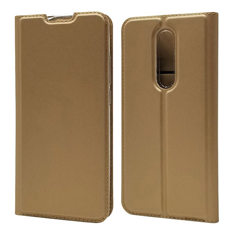 Custodia Portafoglio In Pelle Cover con Supporto T12 per Xiaomi Mi 9T Oro