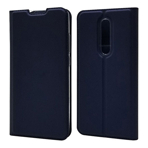 Custodia Portafoglio In Pelle Cover con Supporto T12 per Xiaomi Mi 9T Pro Blu