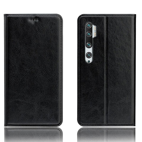 Custodia Portafoglio In Pelle Cover con Supporto T12 per Xiaomi Mi Note 10 Nero