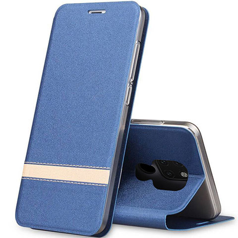 Custodia Portafoglio In Pelle Cover con Supporto T14 per Huawei Mate 20 Blu