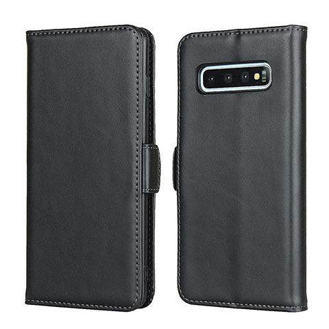 Custodia Portafoglio In Pelle Cover con Supporto T14 per Samsung Galaxy S10 Plus Nero