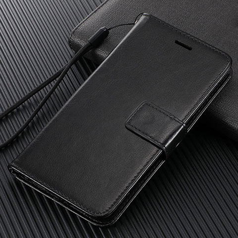 Custodia Portafoglio In Pelle Cover con Supporto T14 per Xiaomi Mi Note 10 Nero