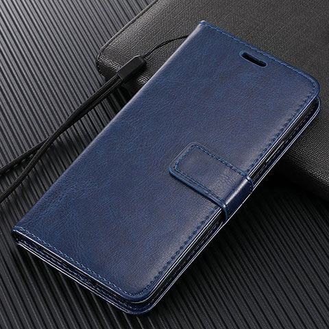Custodia Portafoglio In Pelle Cover con Supporto T14 per Xiaomi Mi Note 10 Pro Blu