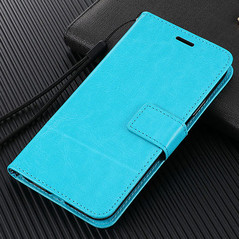 Custodia Portafoglio In Pelle Cover con Supporto T14 per Xiaomi Mi Note 10 Pro Cielo Blu