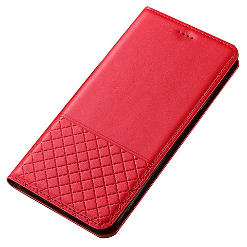 Custodia Portafoglio In Pelle Cover con Supporto T14 per Xiaomi Redmi Note 8 Rosso