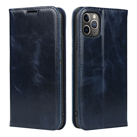 Custodia Portafoglio In Pelle Cover con Supporto T15 per Apple iPhone 11 Pro Blu