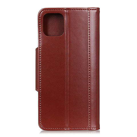 Custodia Portafoglio In Pelle Cover con Supporto T15 per Xiaomi Mi 11 Lite 4G Marrone