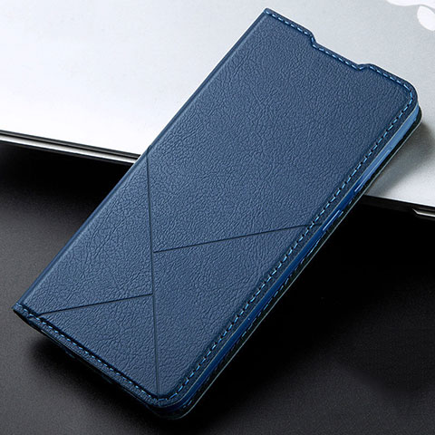 Custodia Portafoglio In Pelle Cover con Supporto T15 per Xiaomi Redmi Note 8 Pro Blu