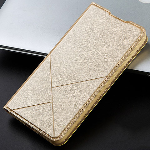 Custodia Portafoglio In Pelle Cover con Supporto T15 per Xiaomi Redmi Note 8 Pro Oro