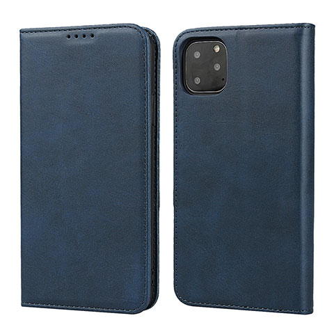 Custodia Portafoglio In Pelle Cover con Supporto T16 per Apple iPhone 11 Pro Max Blu