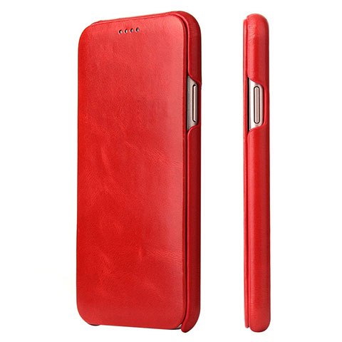 Custodia Portafoglio In Pelle Cover con Supporto T16 per Apple iPhone 11 Rosso