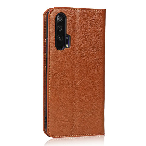 Custodia Portafoglio In Pelle Cover con Supporto T16 per Huawei Honor 20 Pro Arancione