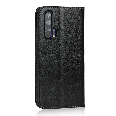 Custodia Portafoglio In Pelle Cover con Supporto T16 per Huawei Honor 20 Pro Nero