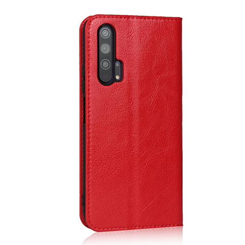 Custodia Portafoglio In Pelle Cover con Supporto T16 per Huawei Honor 20 Pro Rosso