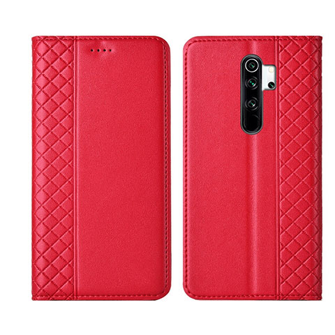 Custodia Portafoglio In Pelle Cover con Supporto T16 per Xiaomi Redmi Note 8 Pro Rosso