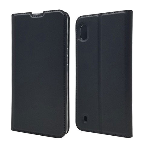 Custodia Portafoglio In Pelle Cover con Supporto U01 per Samsung Galaxy A10 Nero