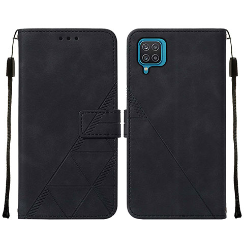 Custodia Portafoglio In Pelle Cover con Supporto Y01B per Samsung Galaxy M12 Nero