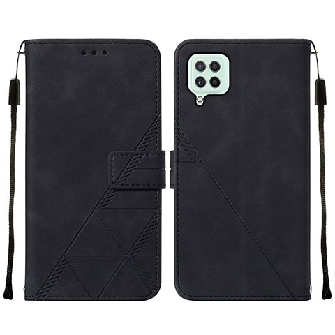 Custodia Portafoglio In Pelle Cover con Supporto Y01B per Samsung Galaxy M22 4G Nero